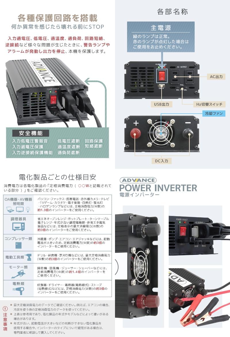 【お取引完了】DC24V→AC 100V正弦波インバーター Amazon.co.jp: 修正波インバーター DC24V/AC100V 定格1500W 最大3000W